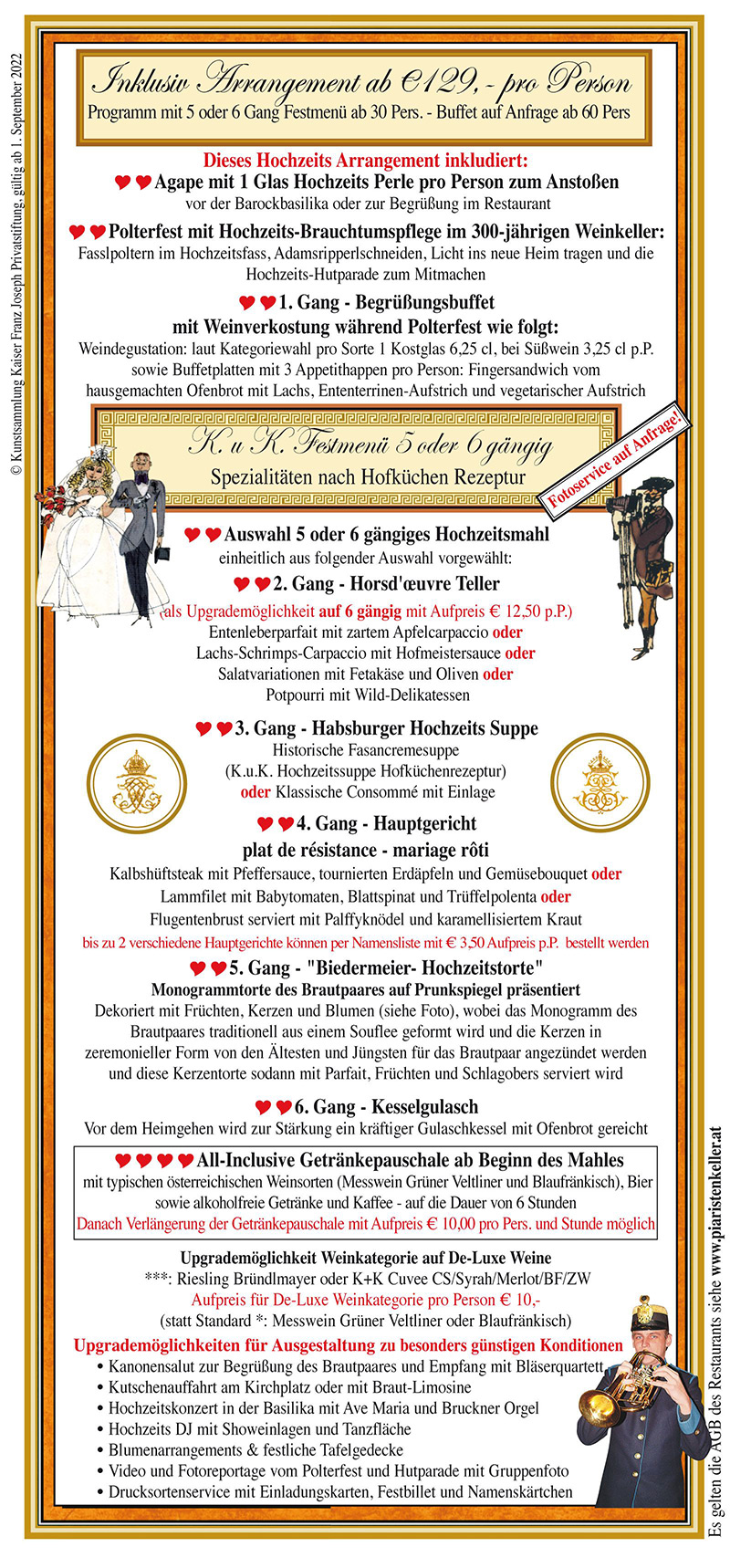 Hochzeit Inklusiv Arrangement Piaristenkeller